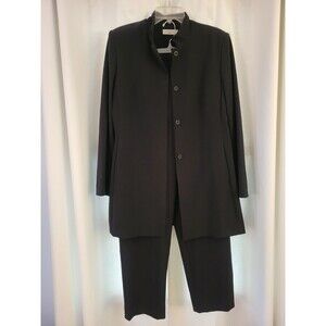 Vintage Amanda Smith Long Jacket w/pants Size 12 Black